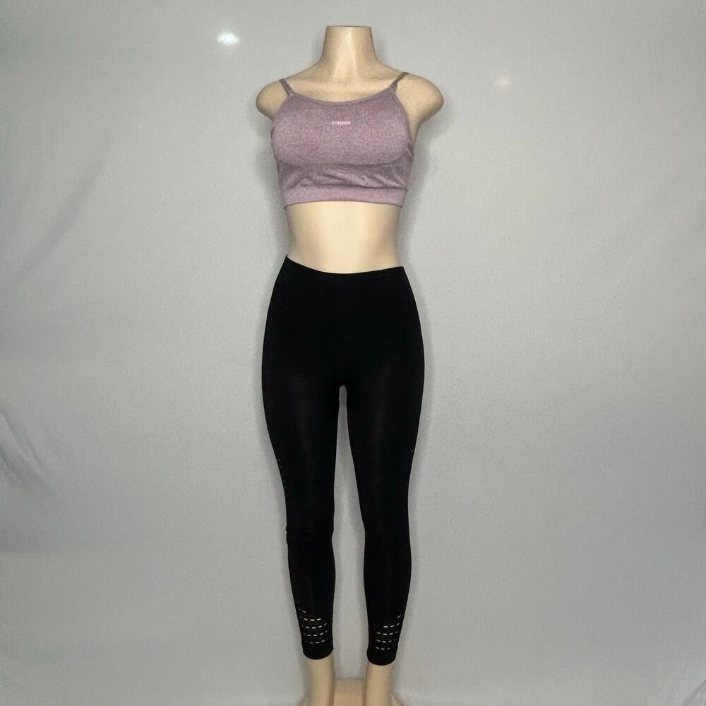 Gymshark Sports Bra Medium Black Leggings Matching Activewear Workout Set